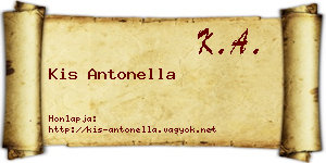 Kis Antonella névjegykártya